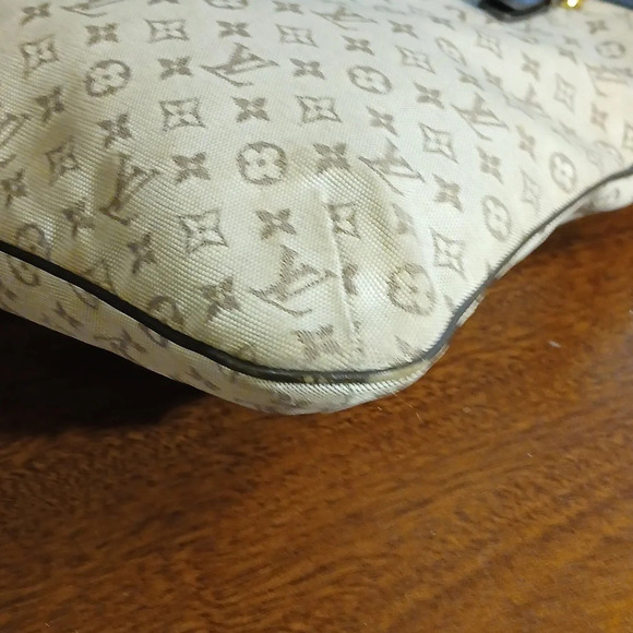 AUTHENTIC LOUIS VUITTON MONOGRAM CANVAS LEATHER BROWN AND TAN BAG - Picture 7 of 16